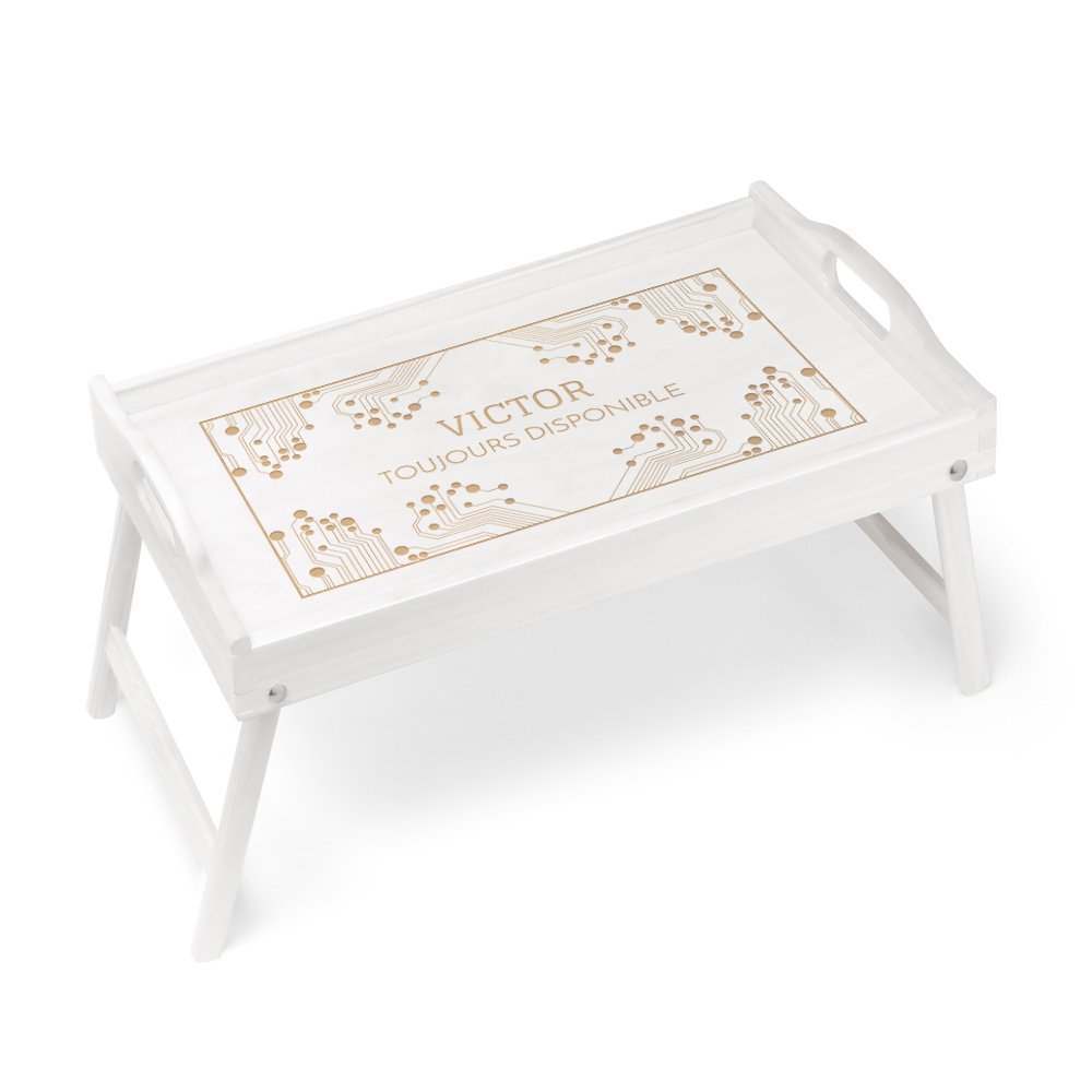 Bandera de cama plegable de madera personalizada para el cumpleaños de un colega