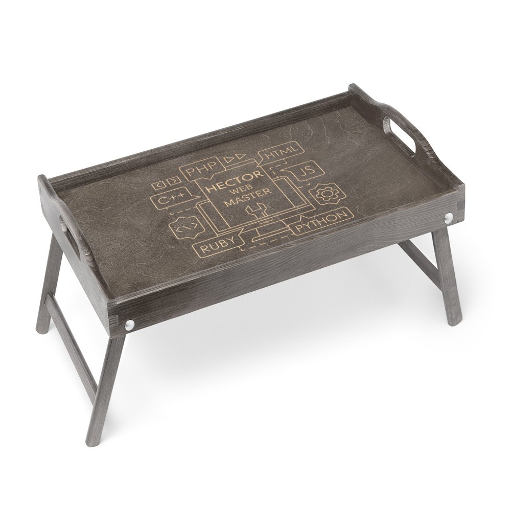 Bandeja de cama plegable personalizada Murrano para el cumpleaños de un colega