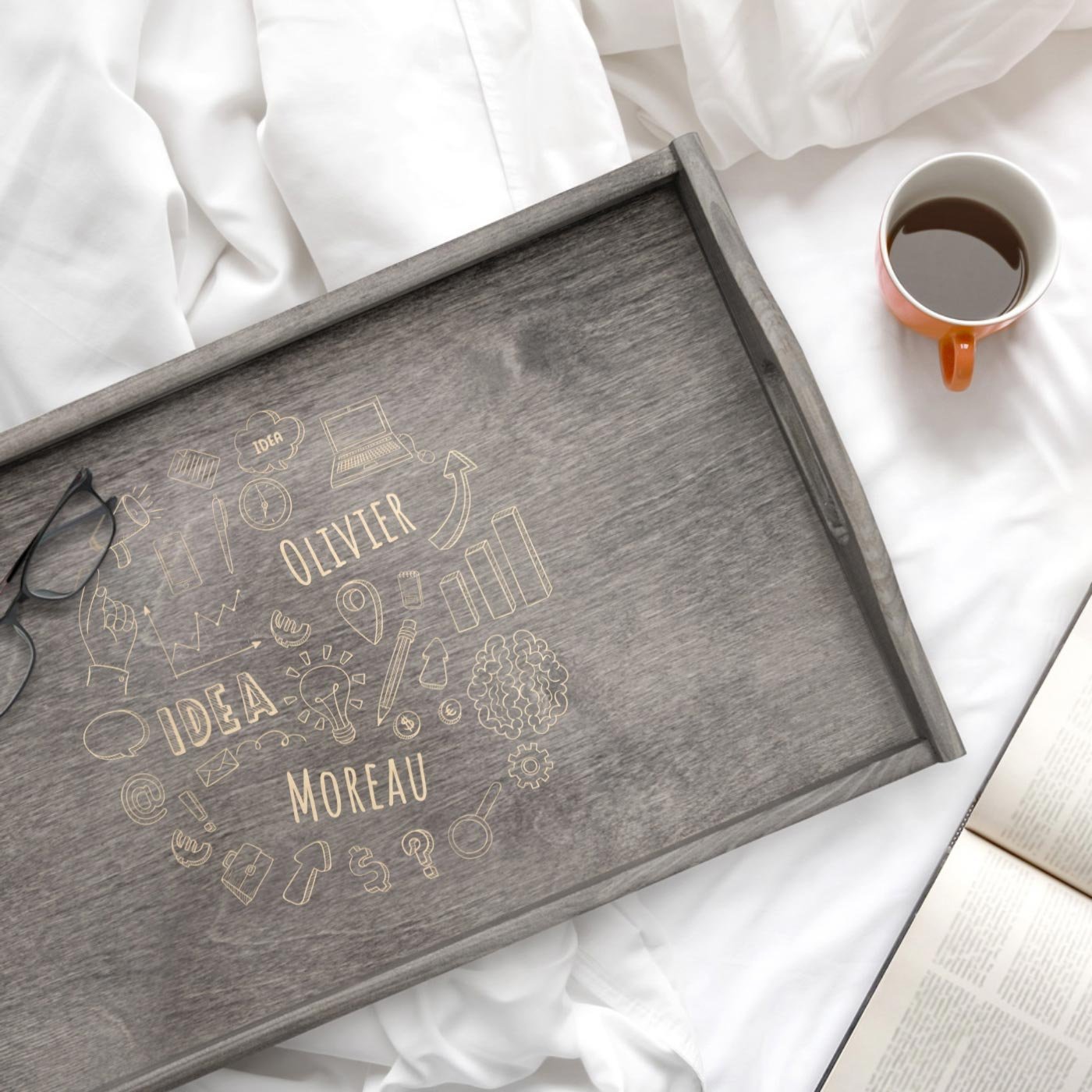 Bandeja de cama plegable personalizada para el cumpleaños de un niño