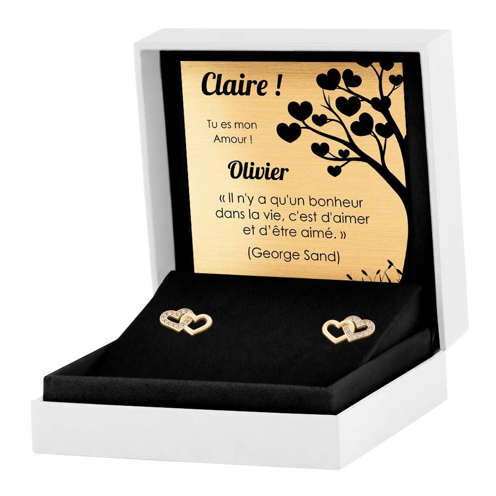 Aretes de oro de 14 quilates para mamá