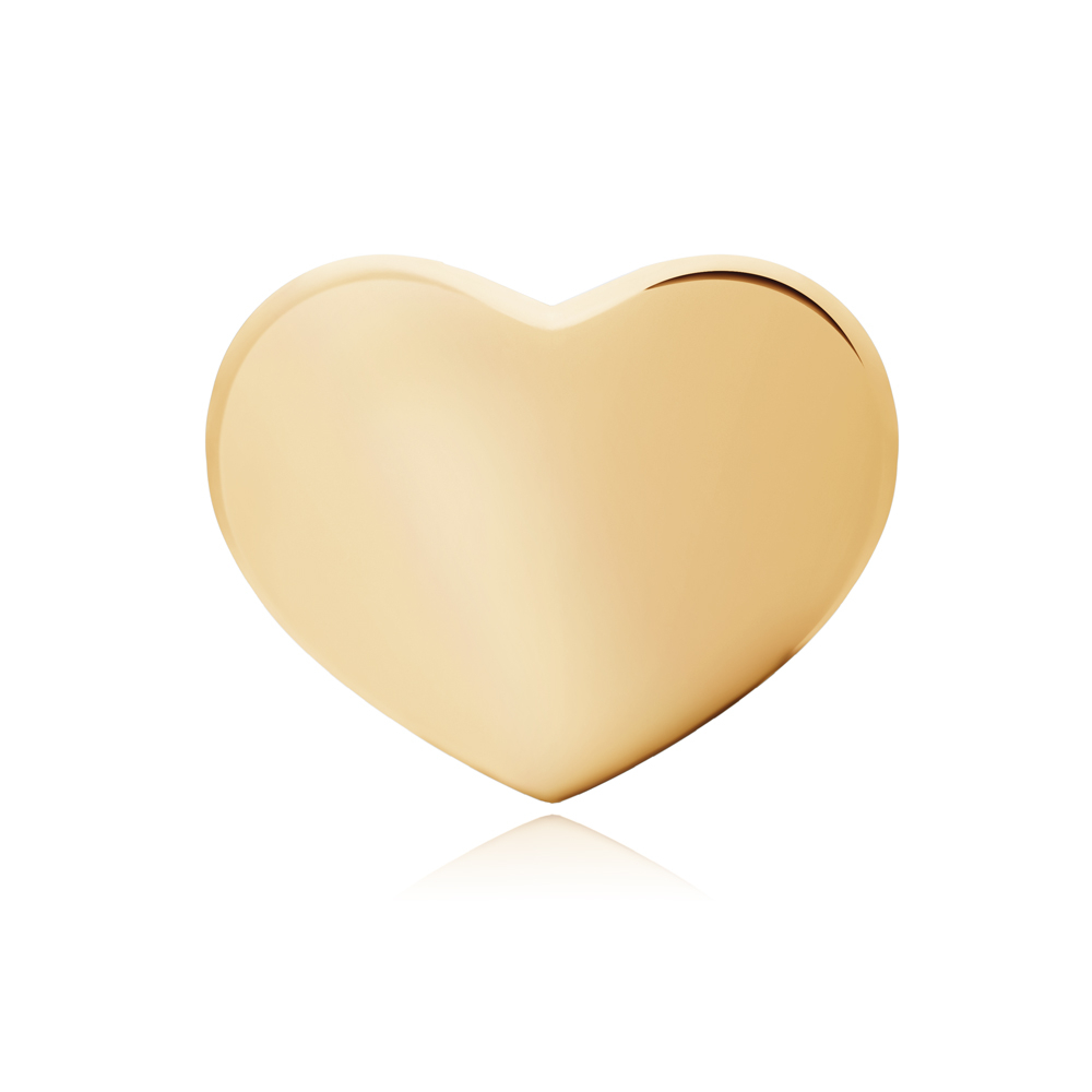 Aretes de oro de 8 quilates en forma de corazón para niña - Murrano