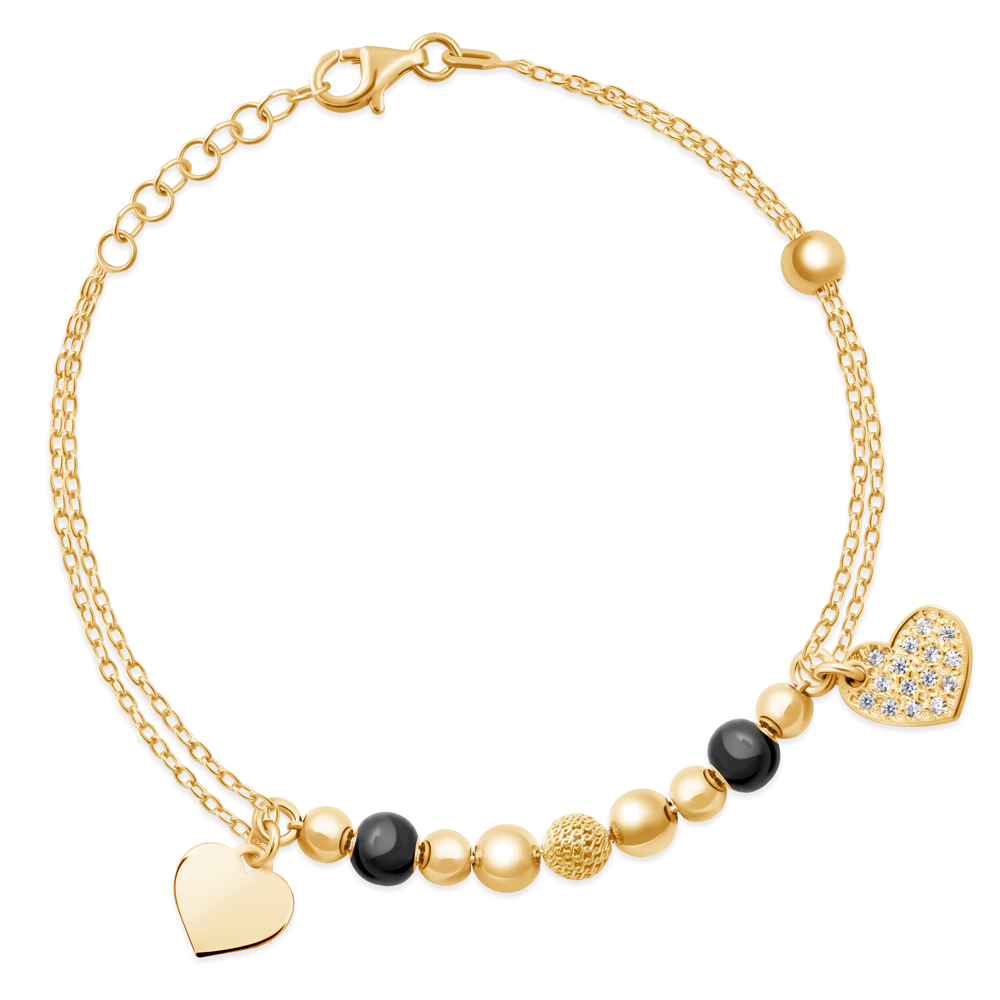 Pulseras de plata de ley con oro esmalteado Murrano para mujer con grabado