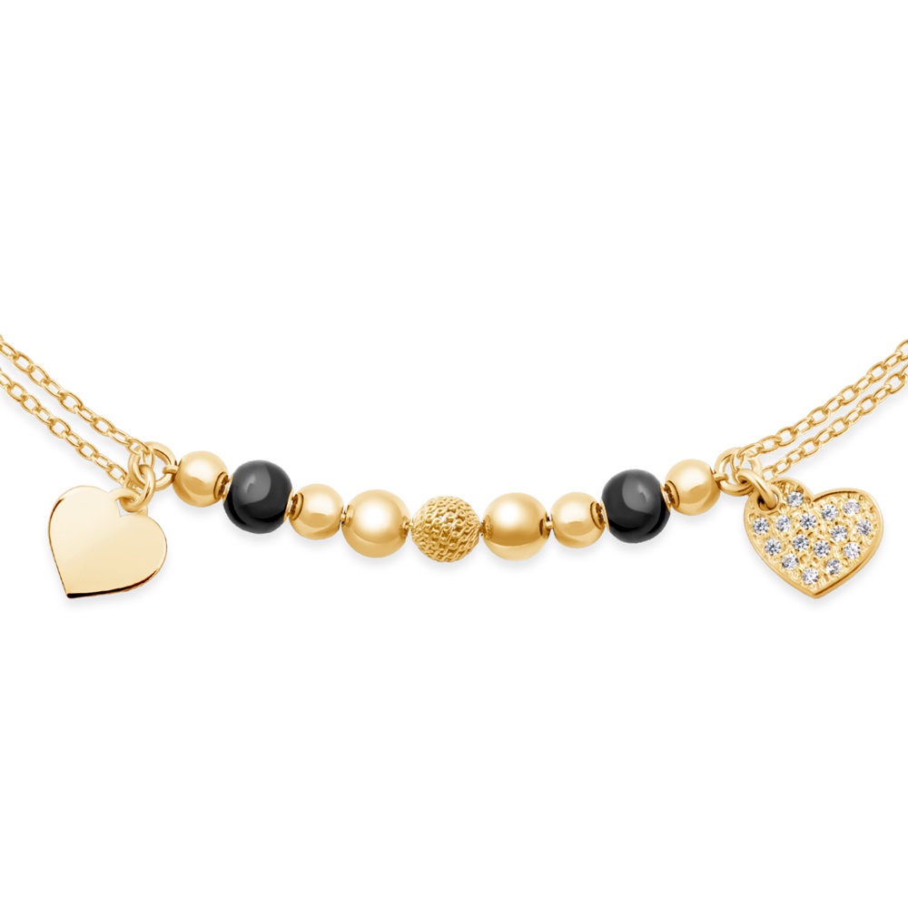 Pulseras de plata de ley con oro esmalteado Murrano para mujer con grabado