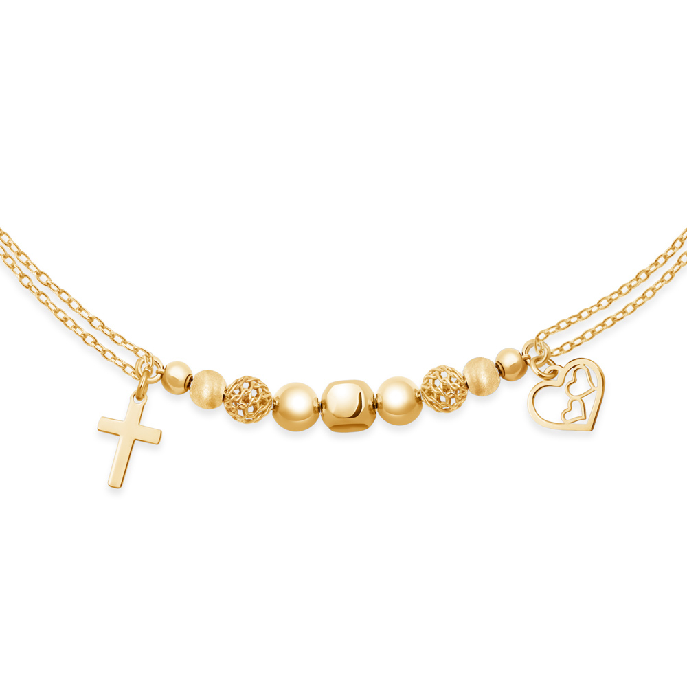 Pulseras de plata de ley con oro laminado Murrano con grabado para abuela