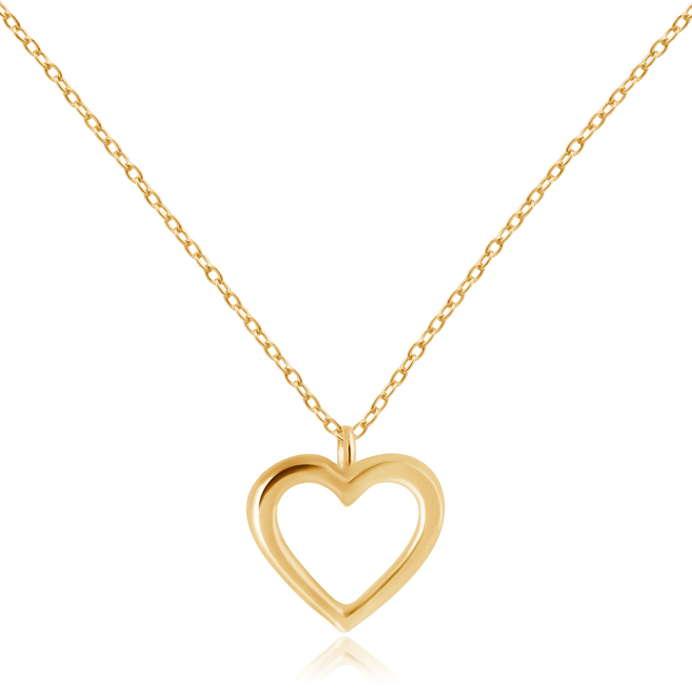 Collar de corazón de oro 14 quilates Murrano con grabado