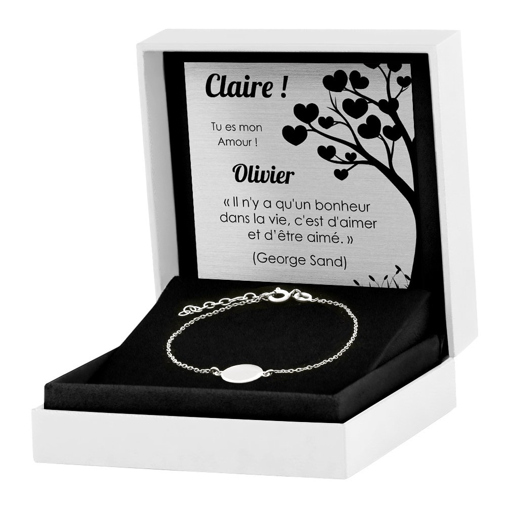 Braccialo de plata Murrano personalizado para hermana