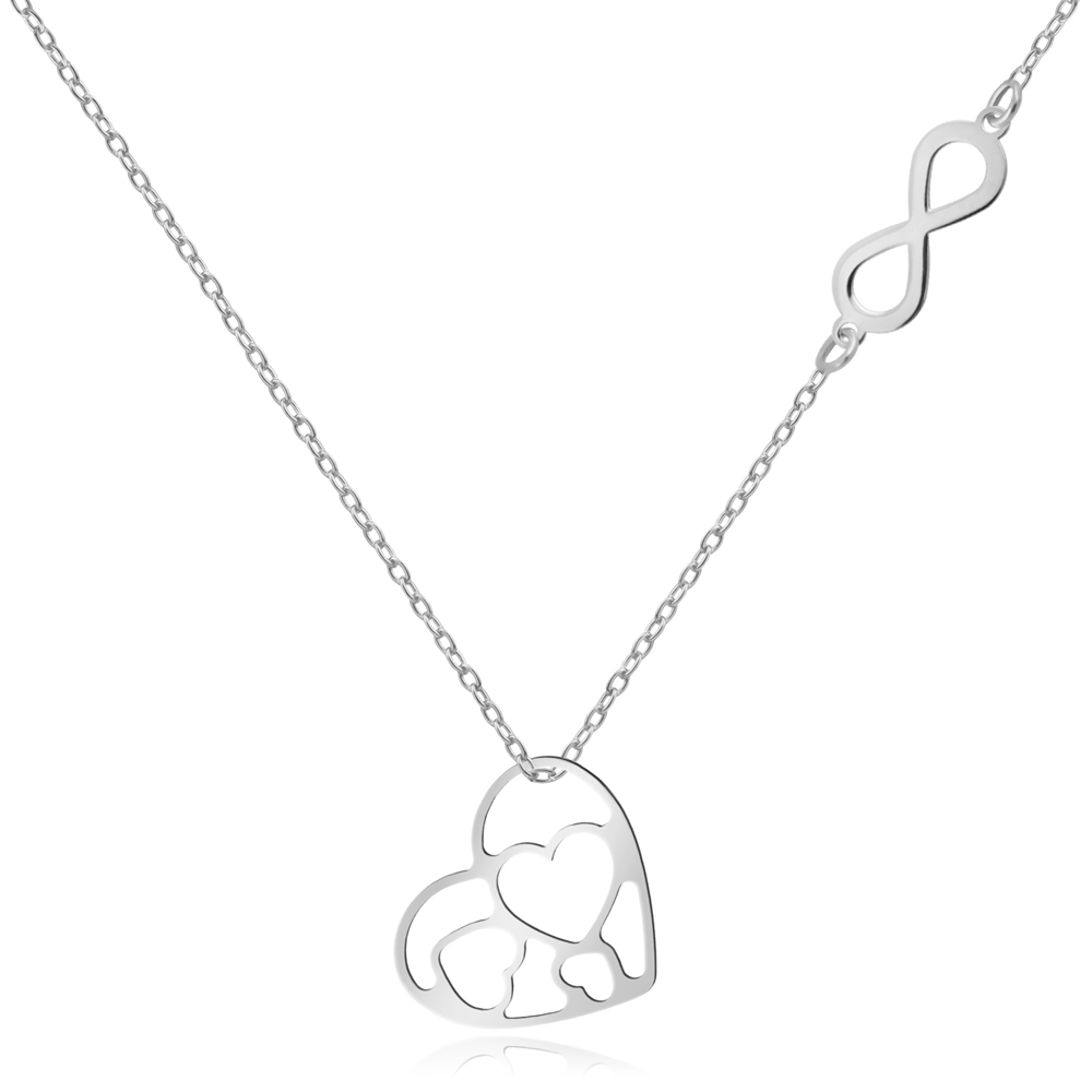 Collar de plata esterlina 925 Murrano grabable para prometida
