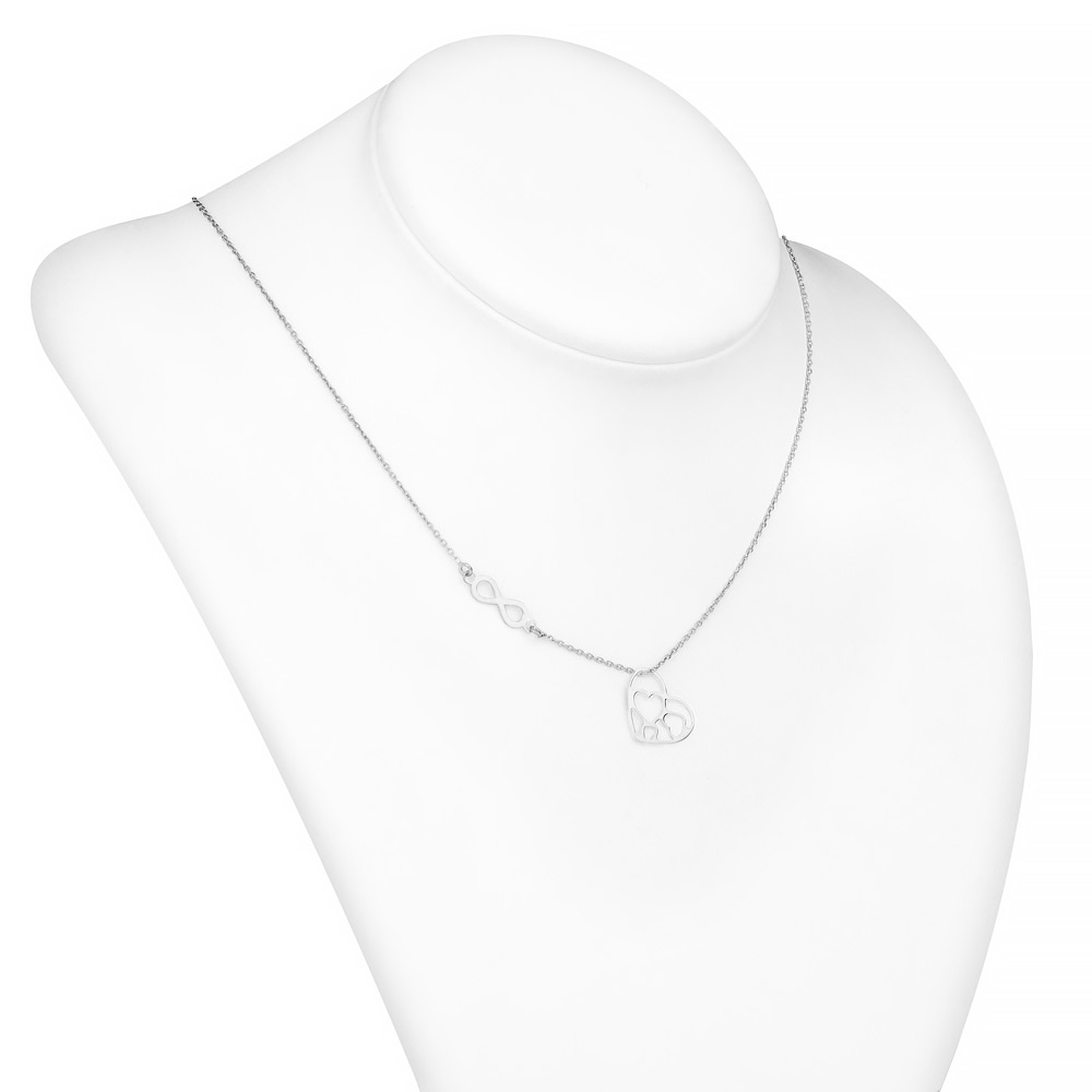 Collar de plata esterlina 925 Murrano grabable para prometida