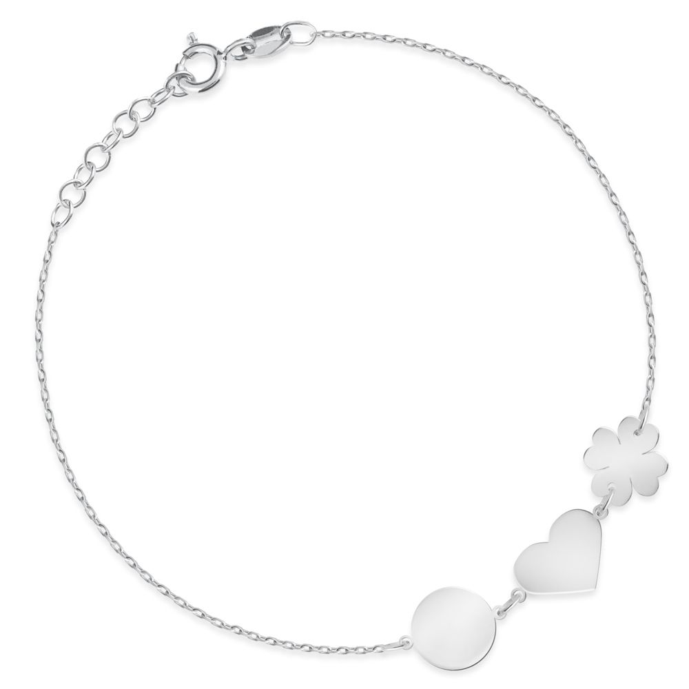 Bracelete de plata sólida Murrano 925 con grabado para mujer