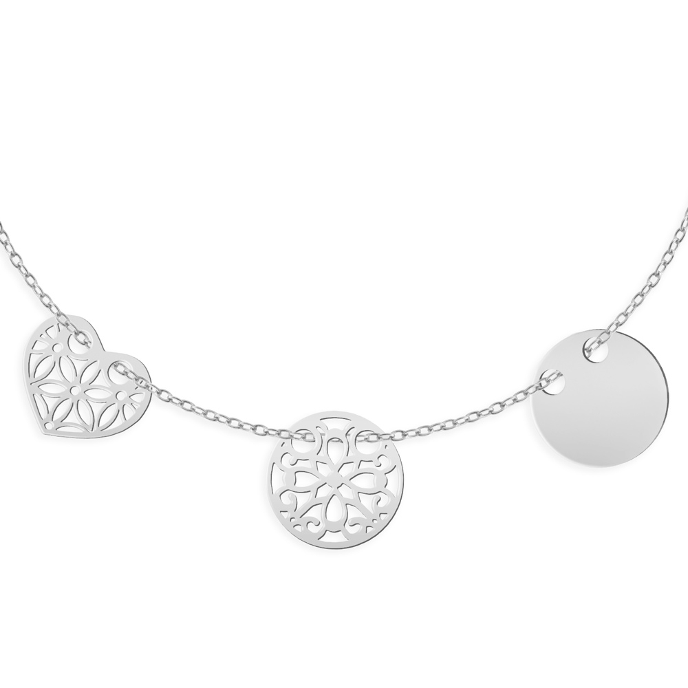 Pulseras de plata de Murrano con grabado para una amiga