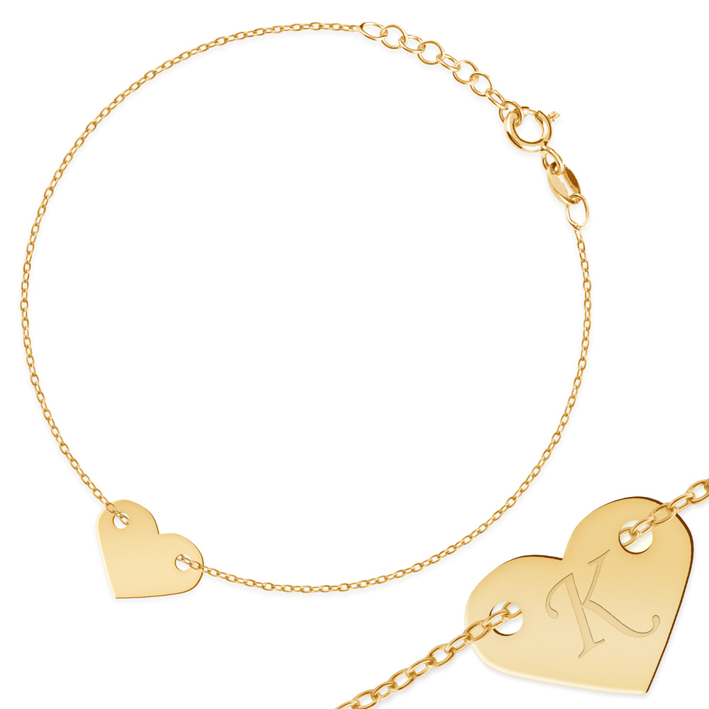 Pulseras de plata de ley 925 con oro de Murrano para mujer con grabado personalizado