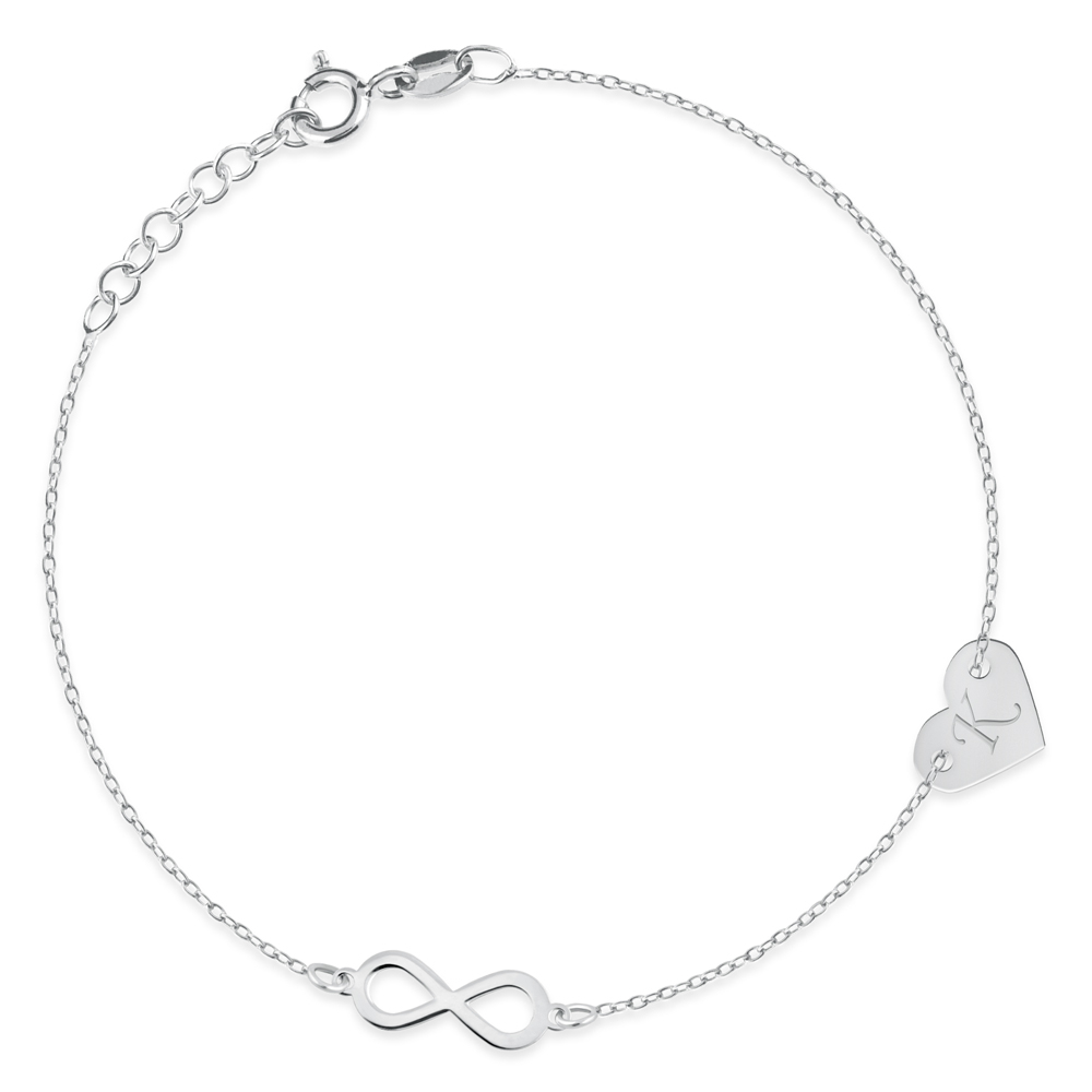 Pulseras de plata Murrano con grabado