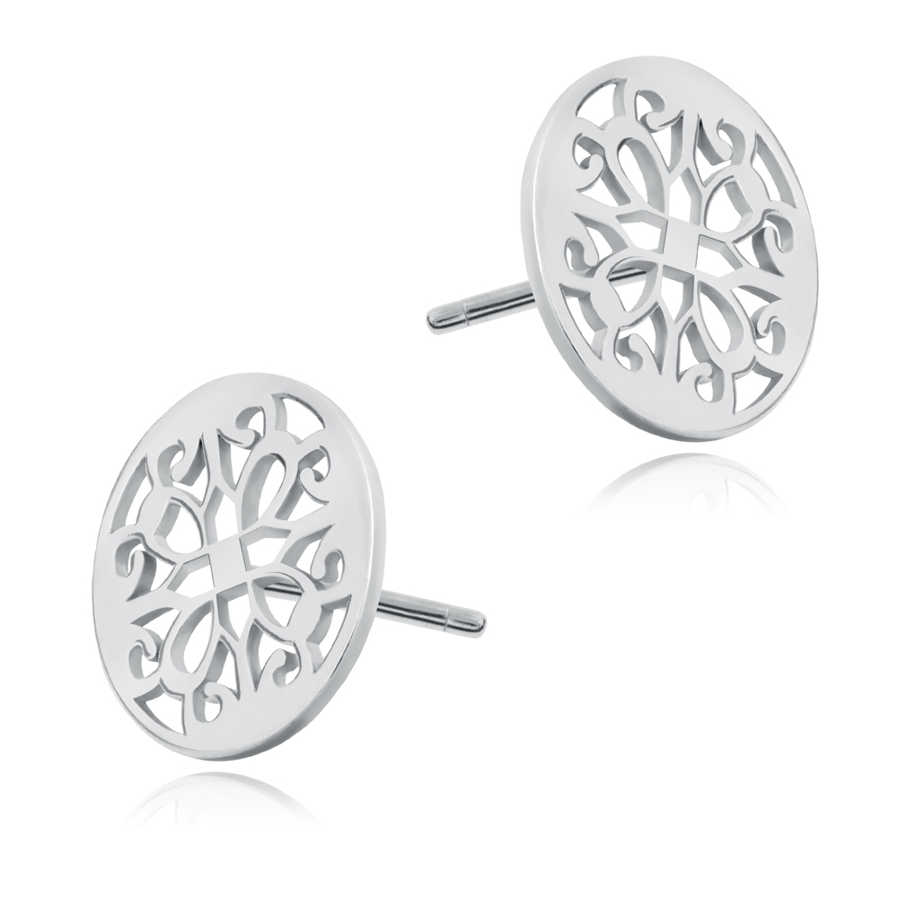Pendientes de plata sólida 925 Murrano para niña