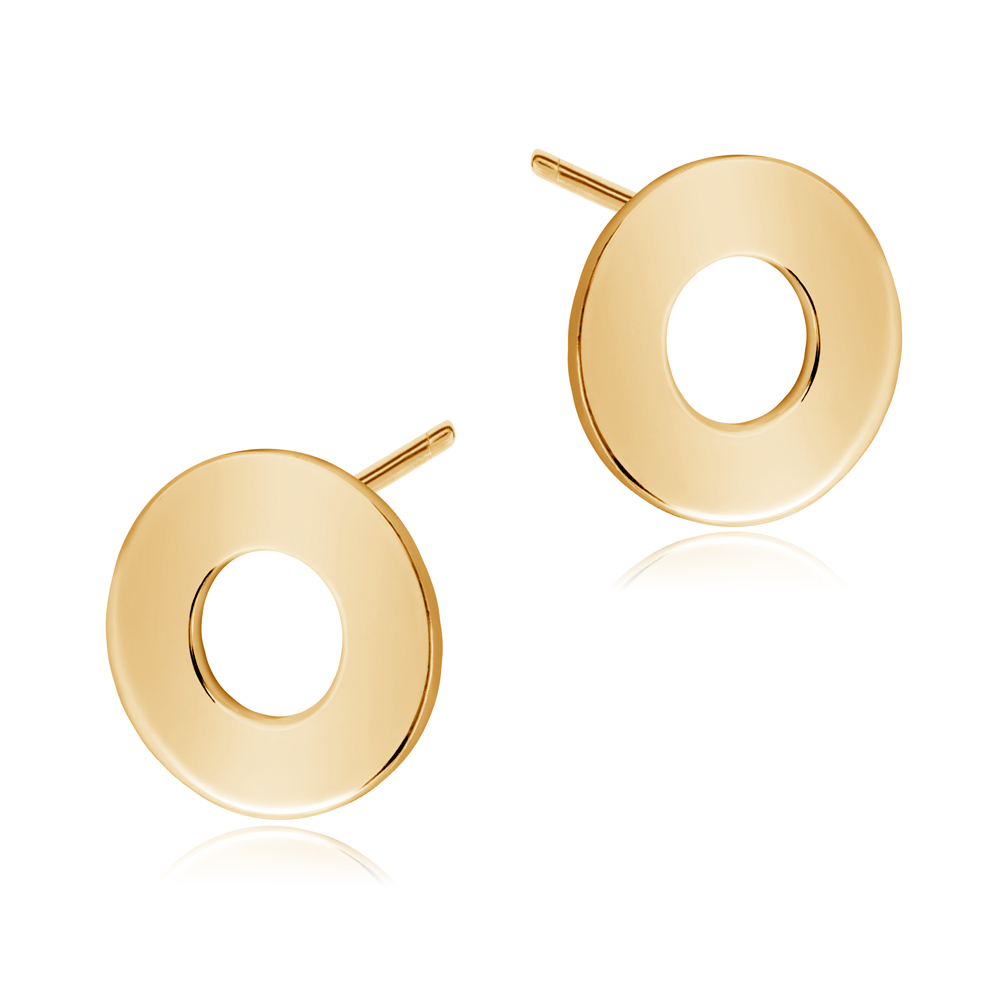 Aretes de plata esterlina 925 (milésimas) revestidos de oro para una amiga