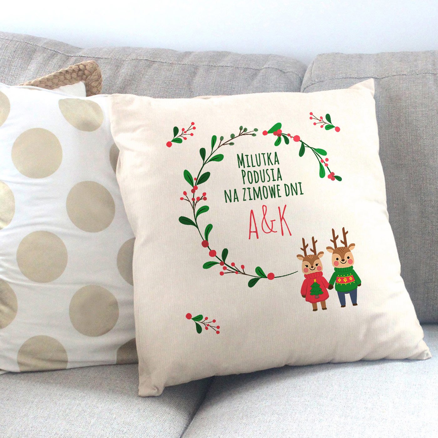 Almohada Personalizada para una Pareja para Navidad - Murrano