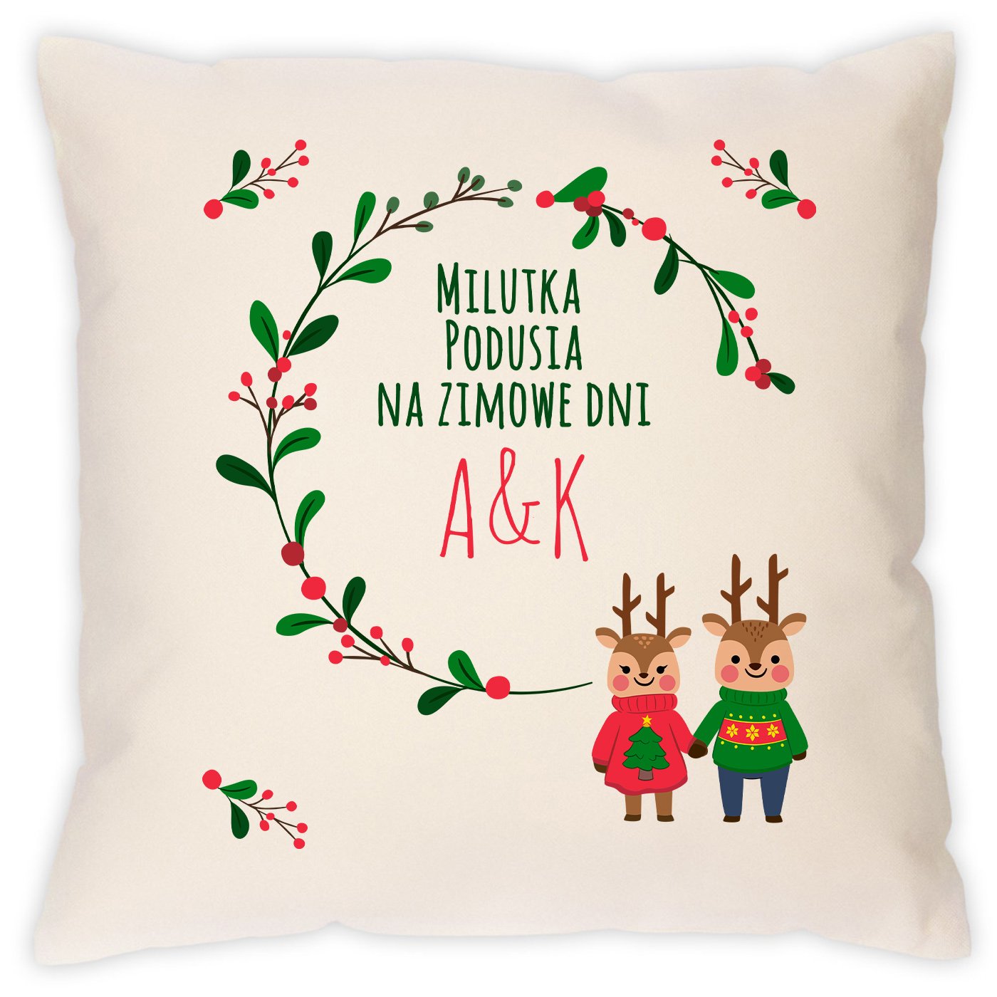 Almohada Personalizada para una Pareja para Navidad - Murrano