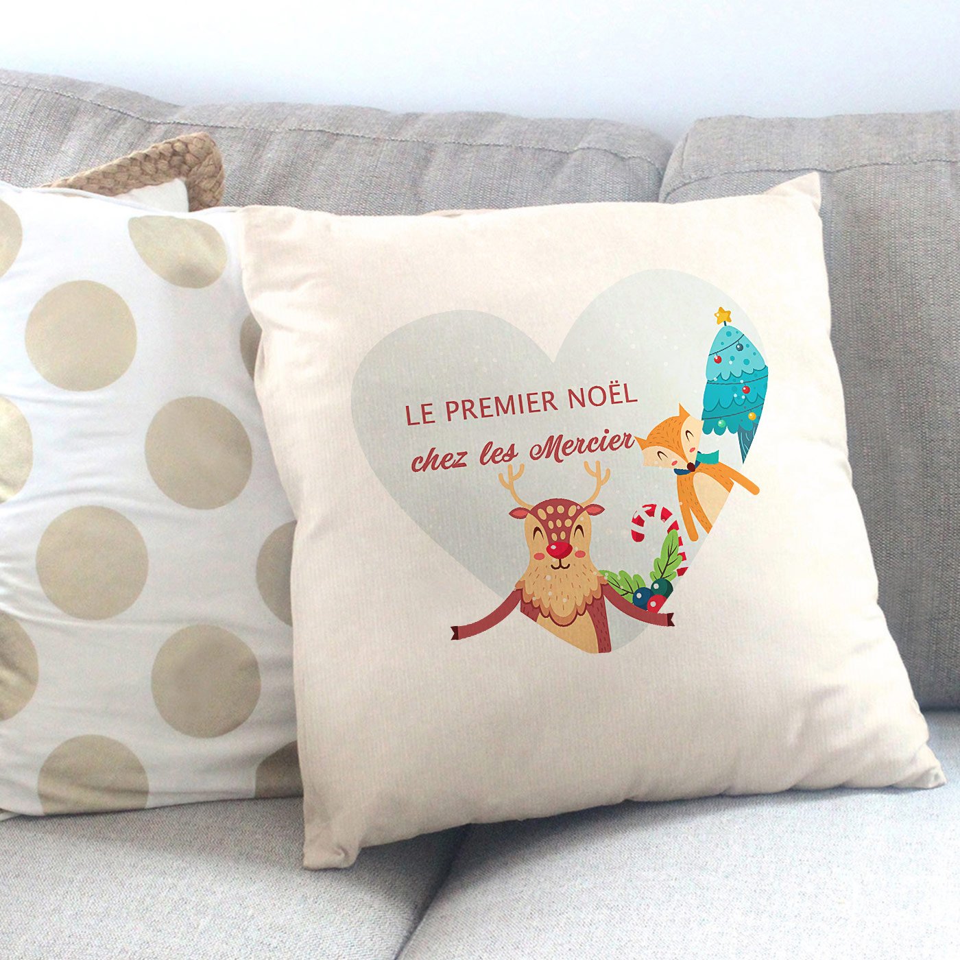 Coussín personalizado para niño de Murrano para Navidad