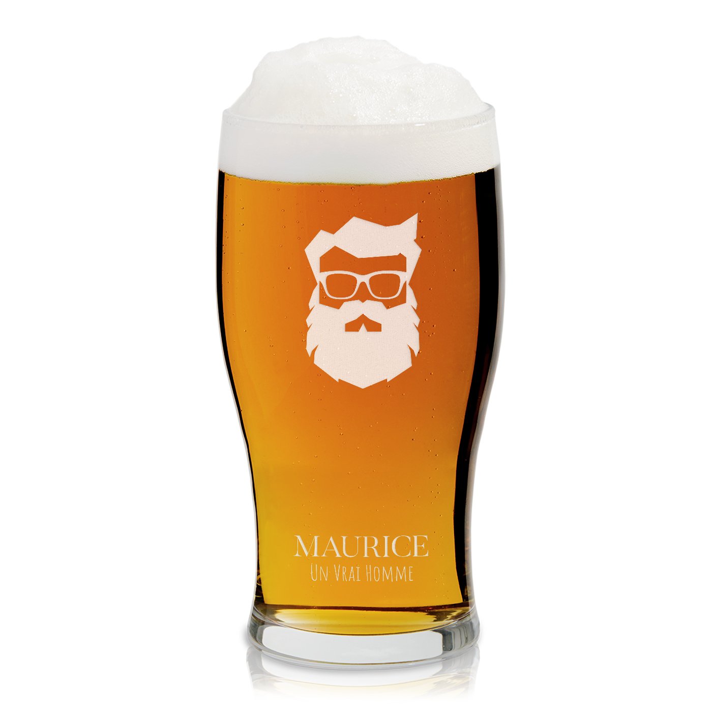 Vaso de cerveza personalizado para hombre con barba - Murrano