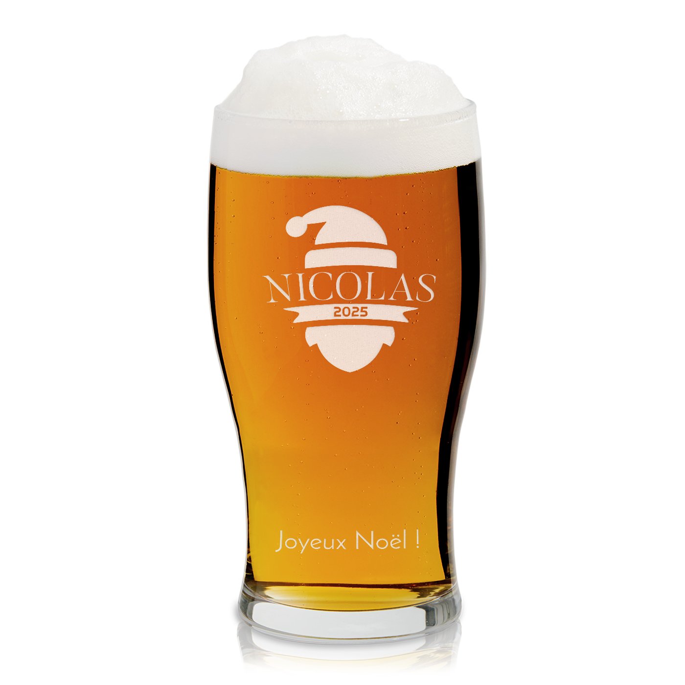 Verre à bière personnalisé Murrano pour lui