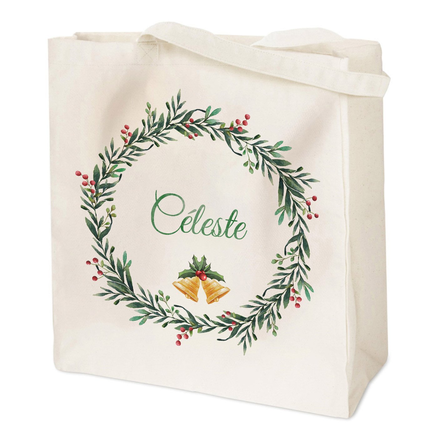 Bolso de cotón personalizado Murrano para mujer por Navidad