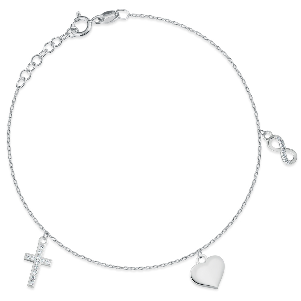 Pulseras de plata de Murrano con grabado para madrina