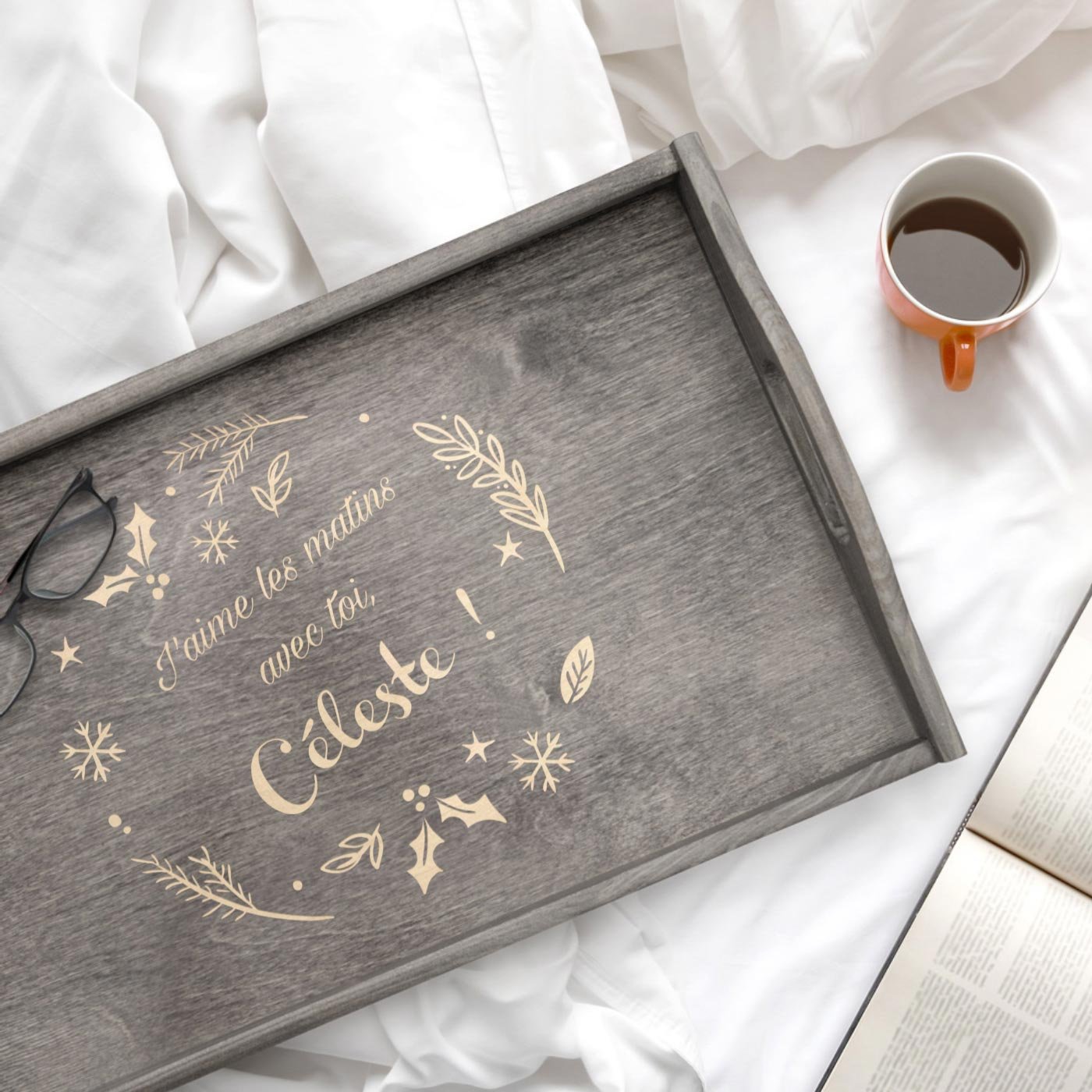 Bandeja de cama plegable personalizada Murrano para Navidad