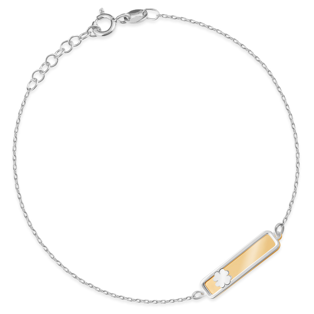 Pulseras de plata de ley con oro de Murrano grabadas para nieta
