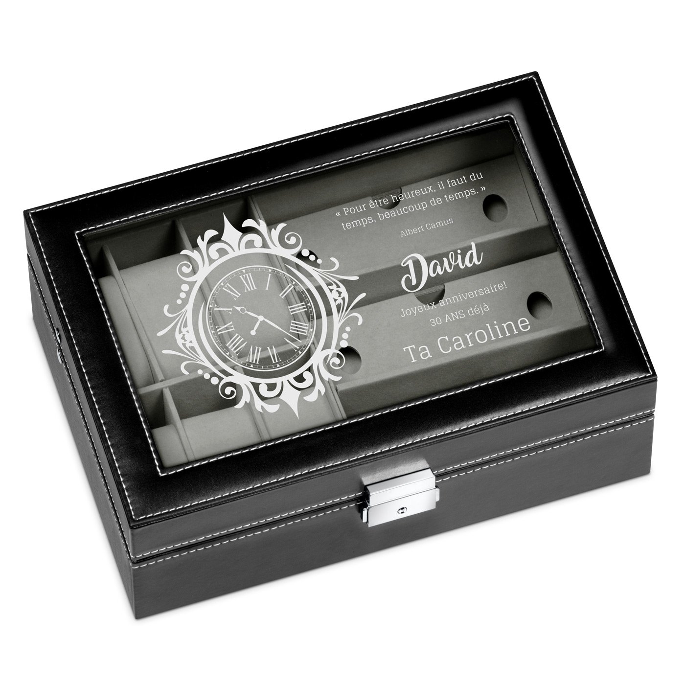 Estuche personalizado de relojes y gafas de Murrano