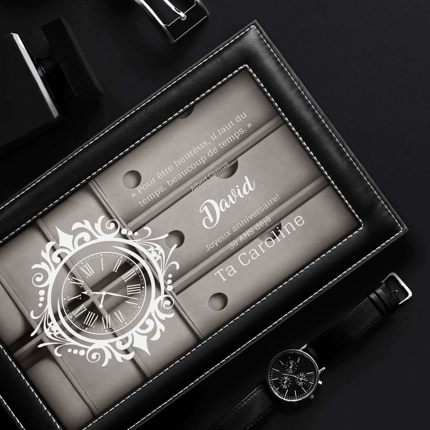 Estuche personalizado de relojes y gafas de Murrano