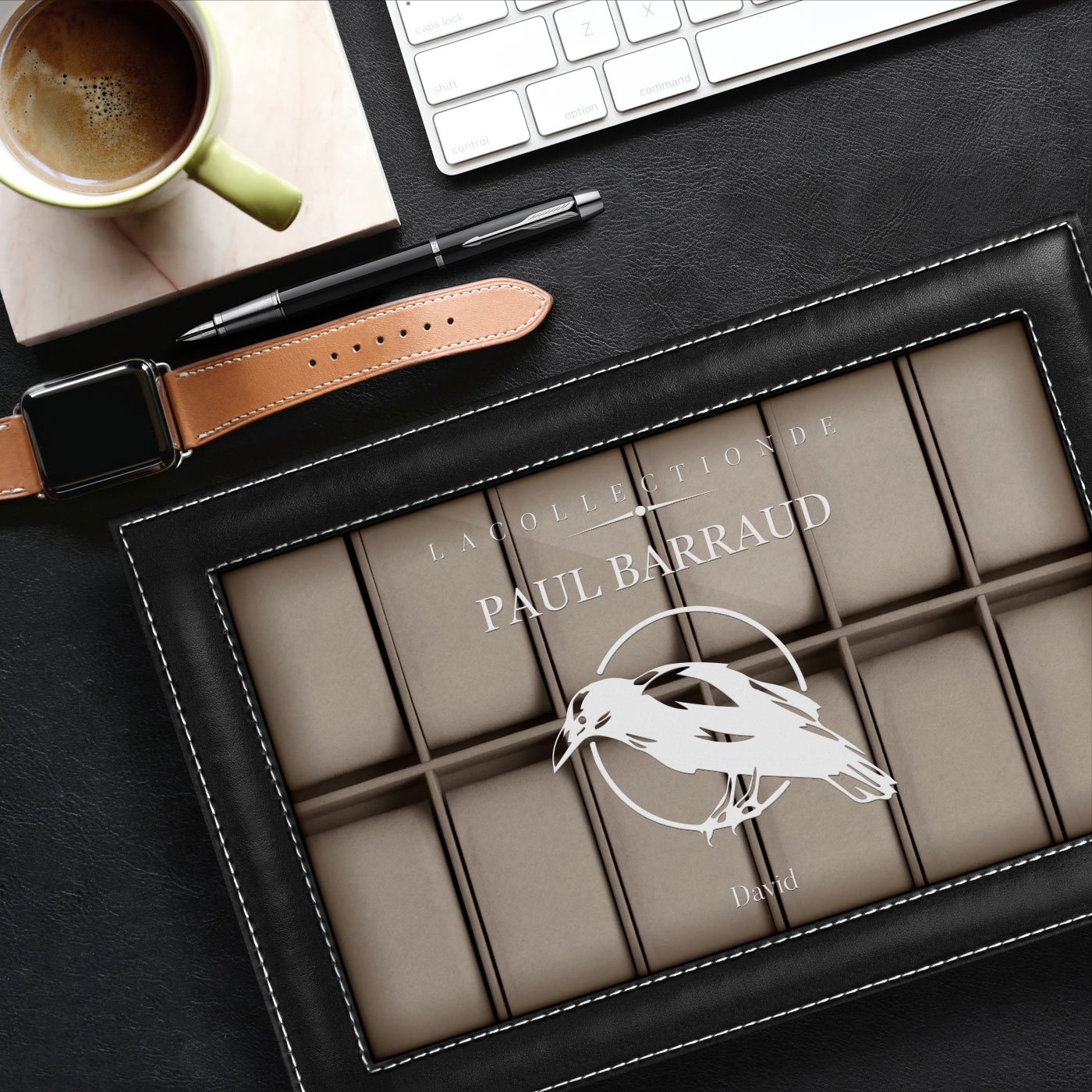 Murrano Personalized Watch Box for Men's Birthday