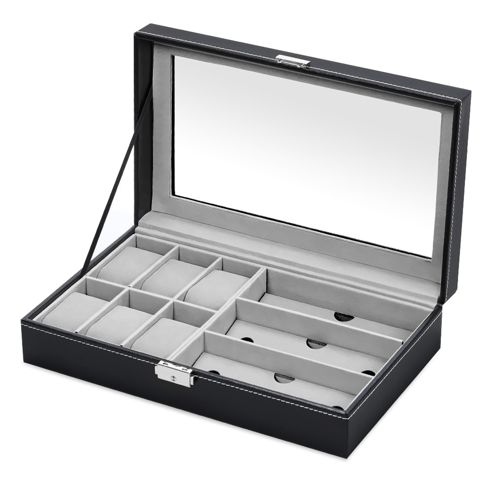 Murrano Personalized Watch and Glasses Box for Husband's Anniversary