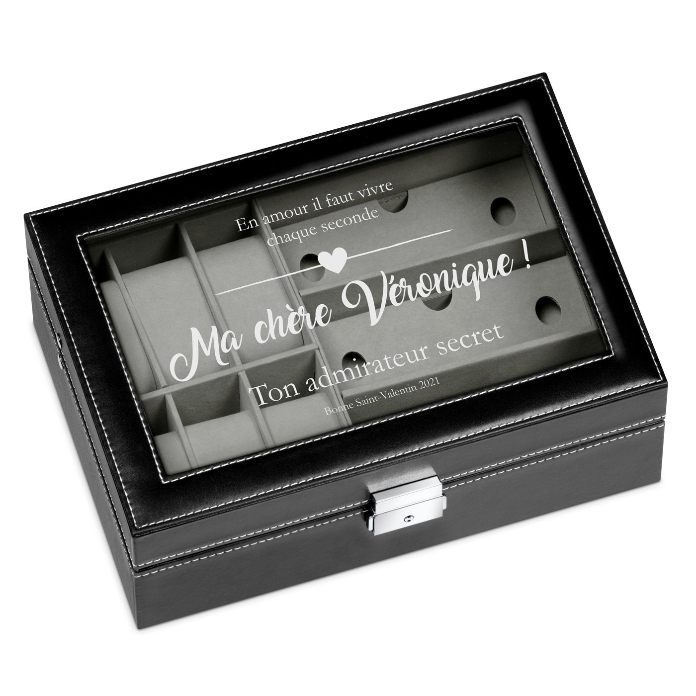 Caja personalizada Murrano para relojes y gafas de mujer