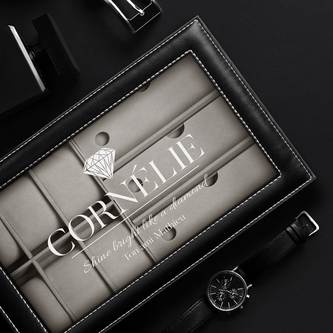 Murrano Personalized Watch and Sunglass Box