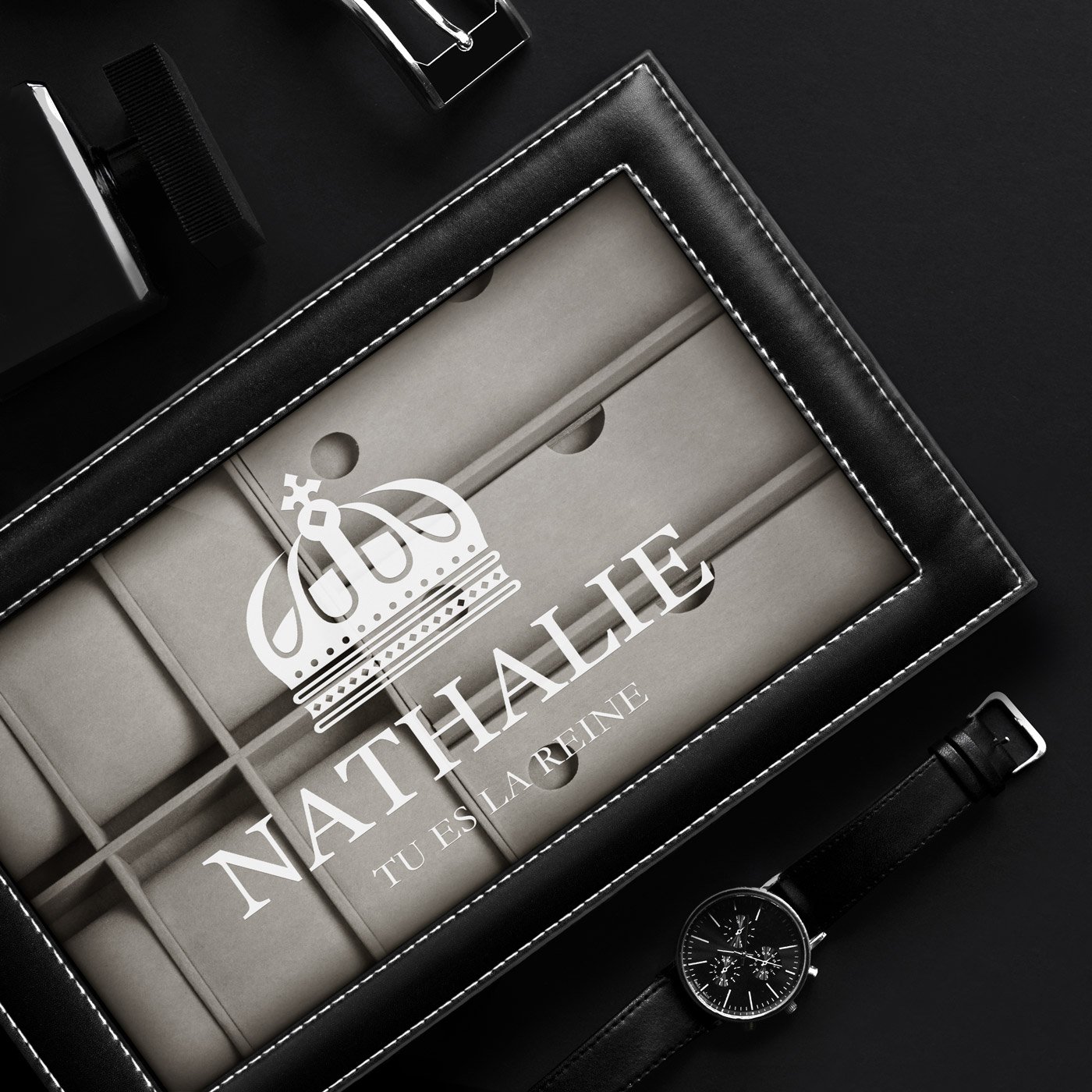 Murrano Personalized Watch and Glasses Box Set