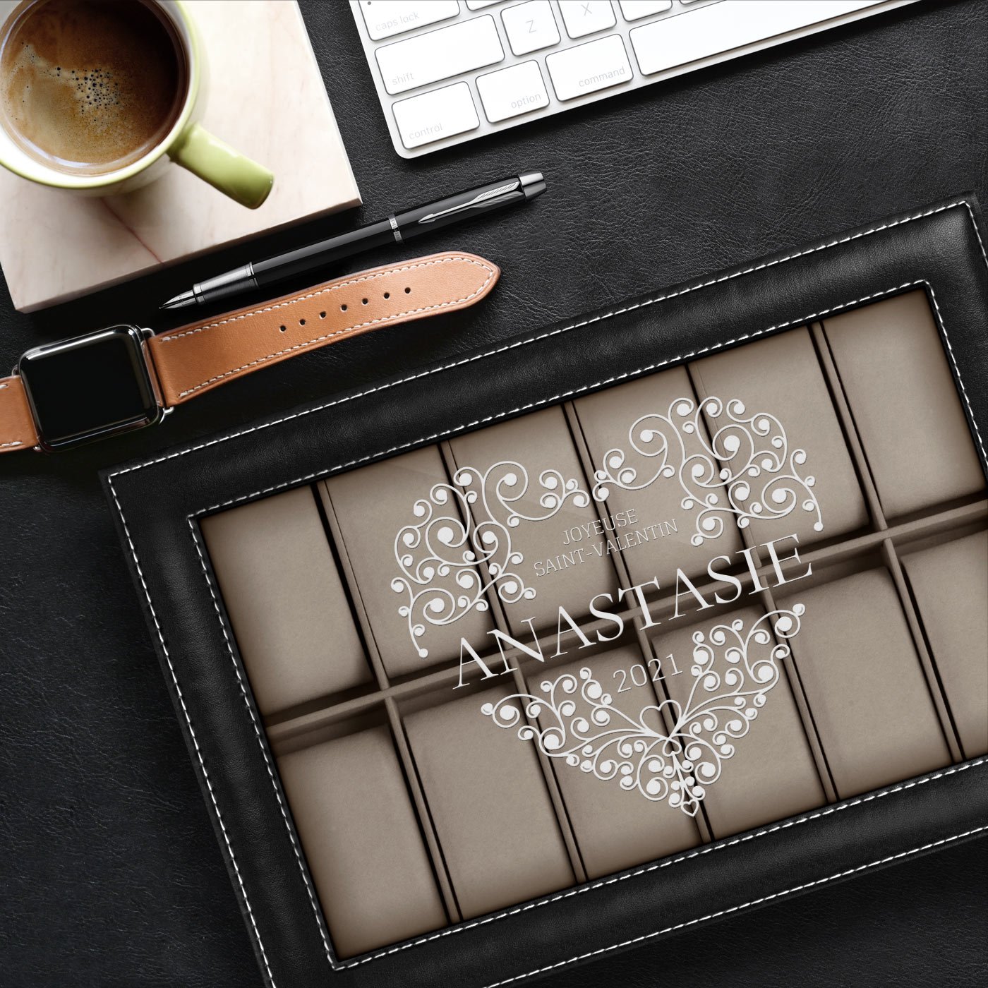Murrano Personalized Watch Box for Her