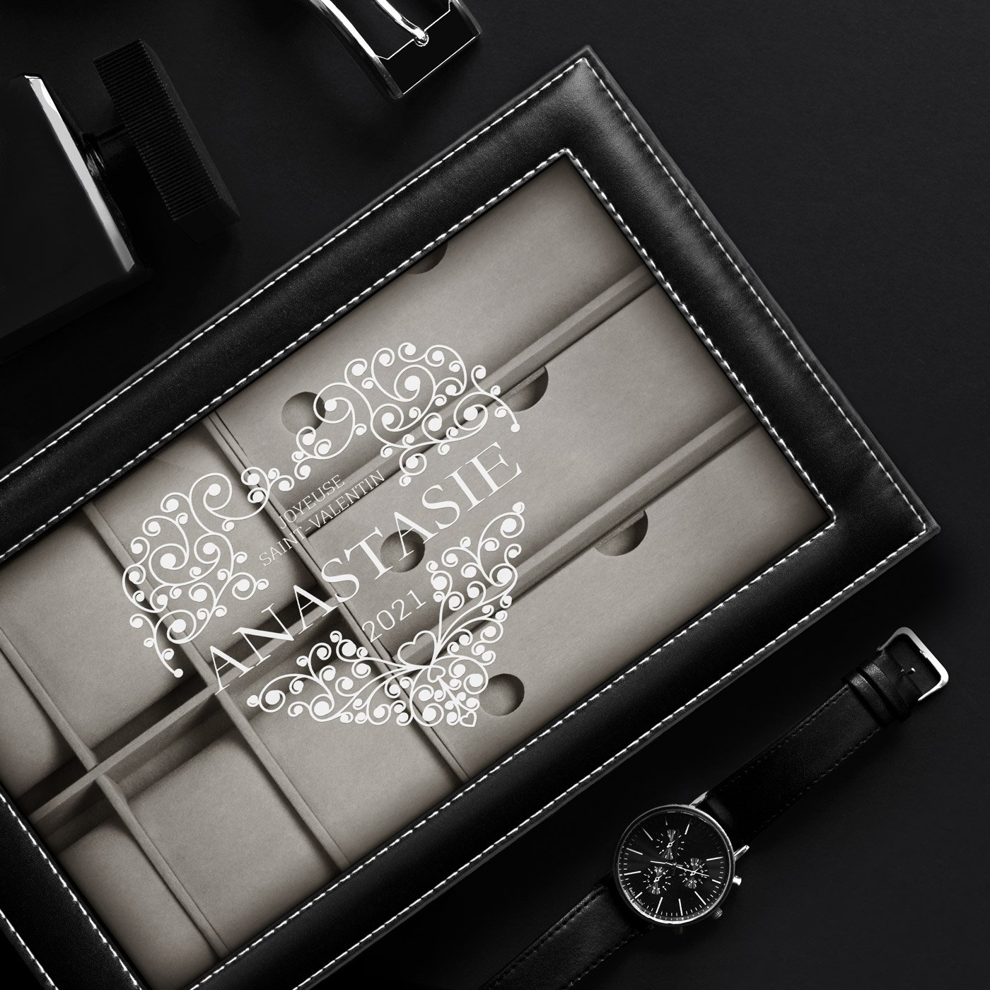 Murrano Personalized Watch and Sunglass Case for Her