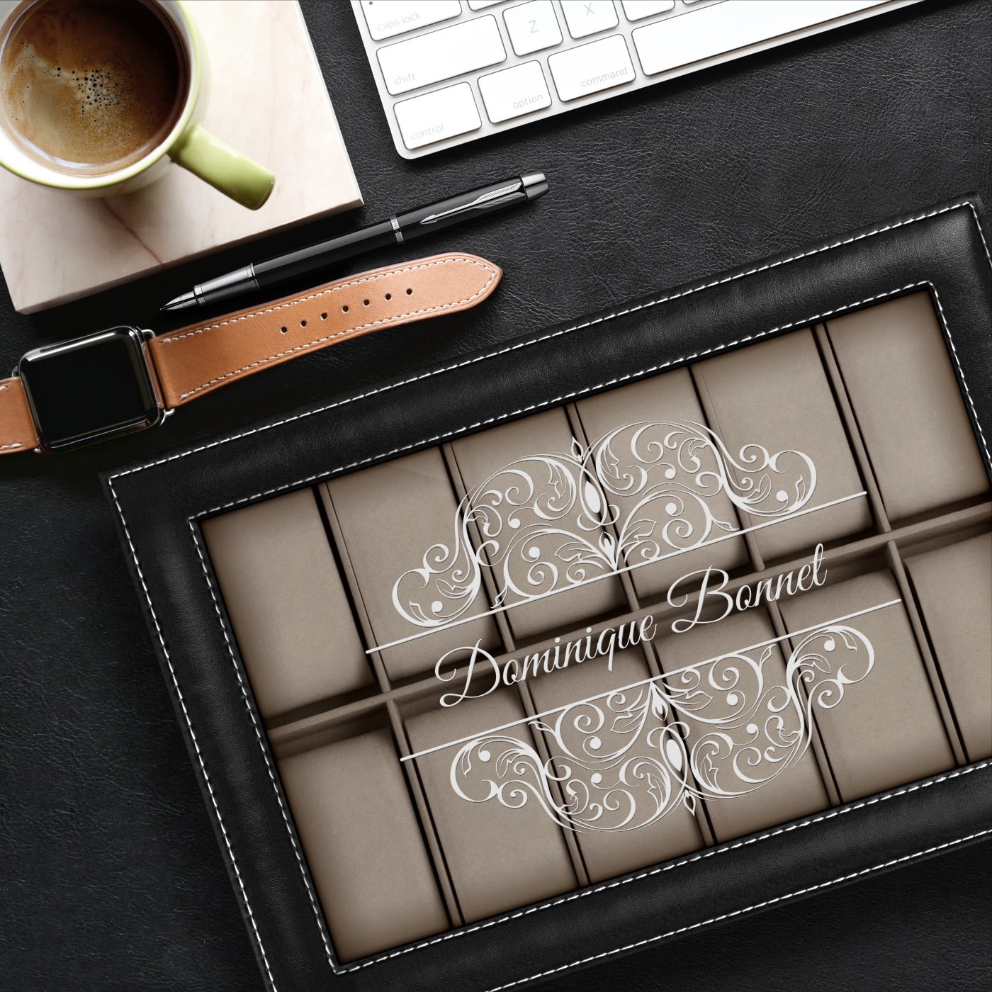 Murrano Personalized Watch Box for Friend's Birthday