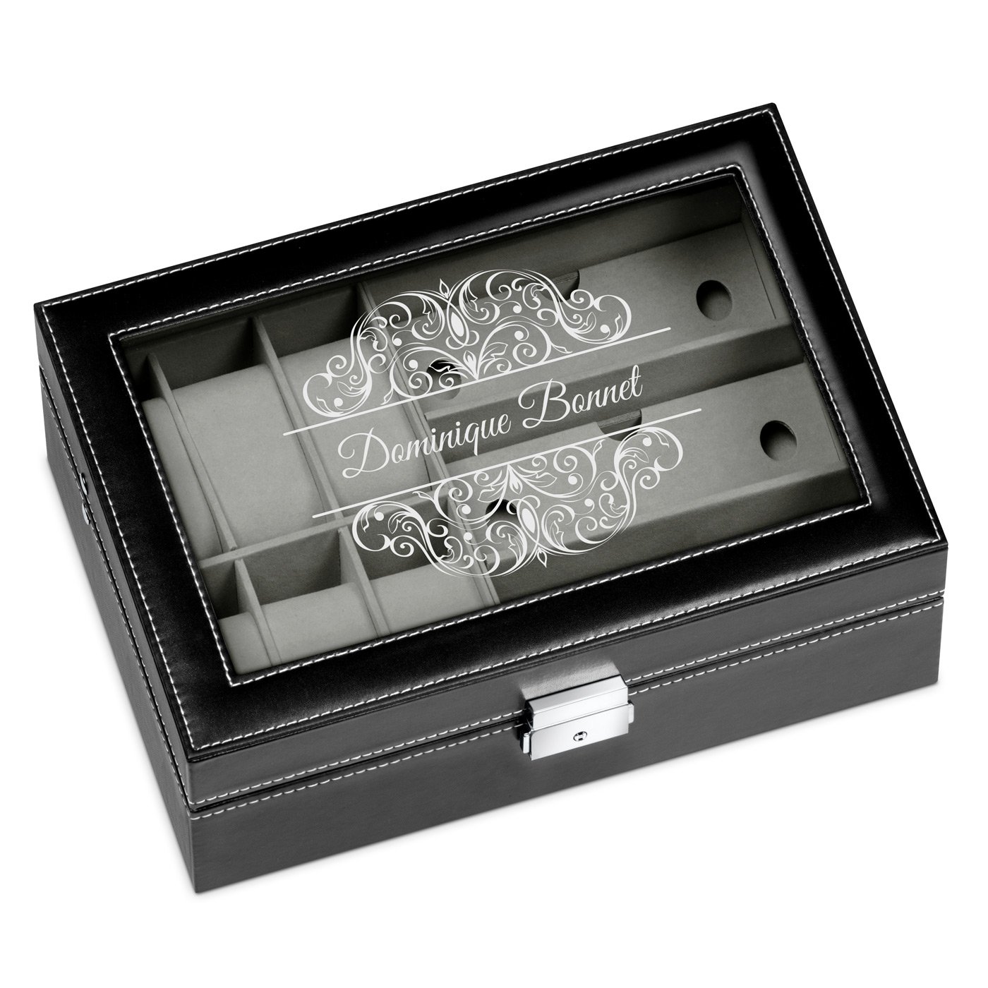 Caja personalizada Murrano para relojes y gafas de mujer - Cumpleaños