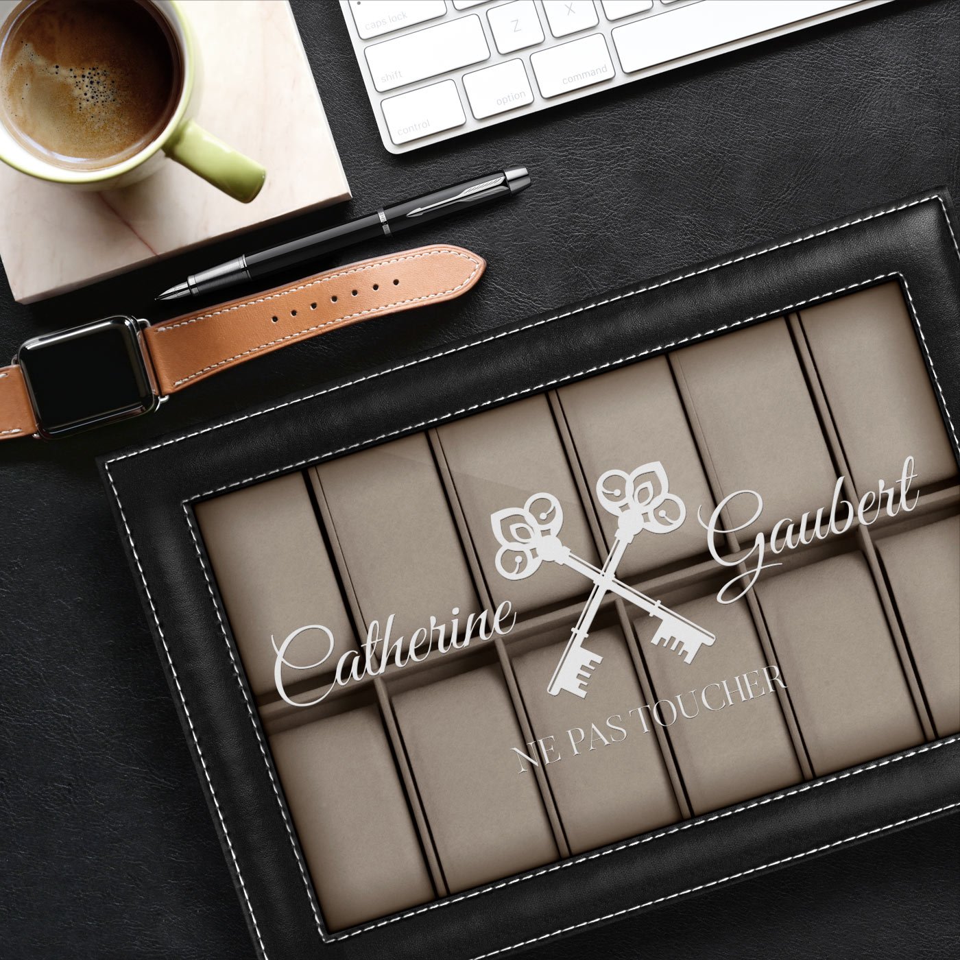Murrano Personalized Watch Box for Wife - Anniversary Gift