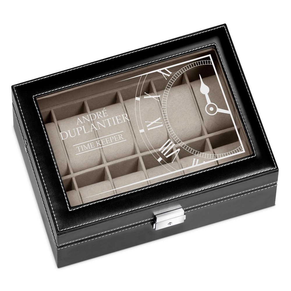 Caja de relojes Murrano con grabado para un amigo en el Día de San Valentín