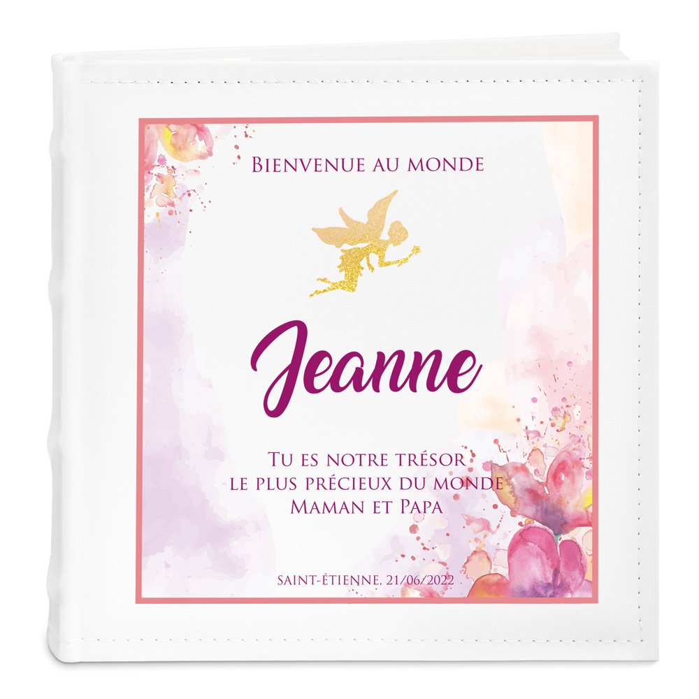 Murrano Personalized Photo Album for a Little Girl's Birth