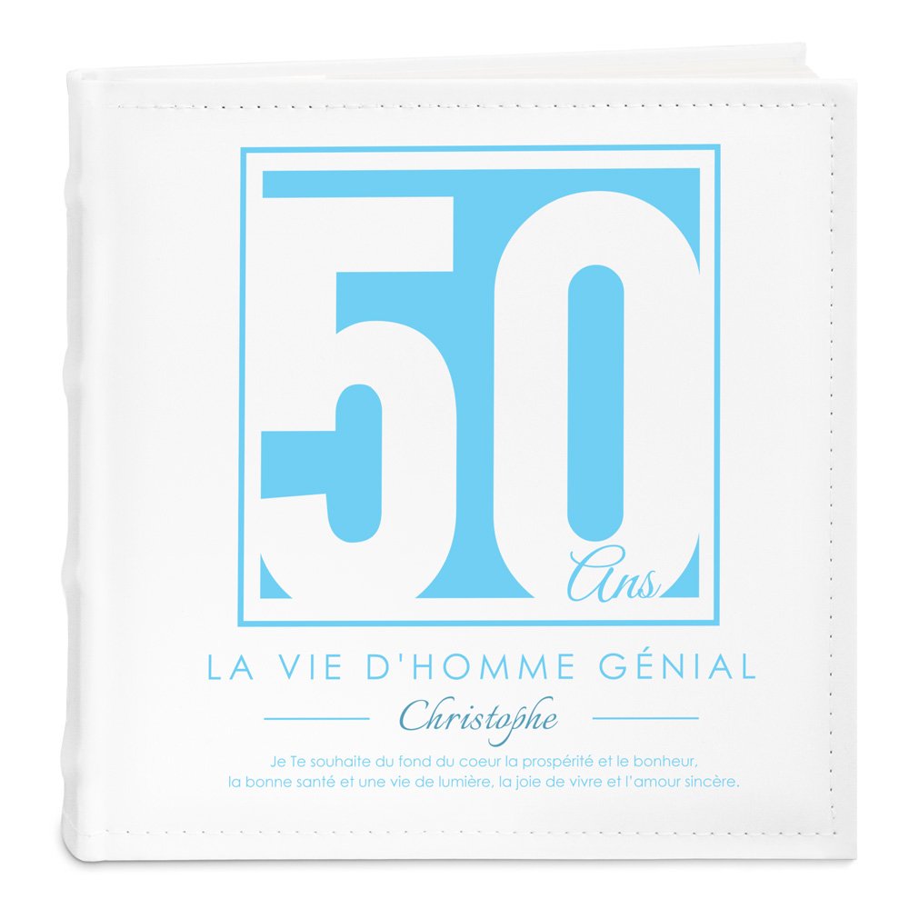 Murrano Personalized Photo Album for His 50th Birthday