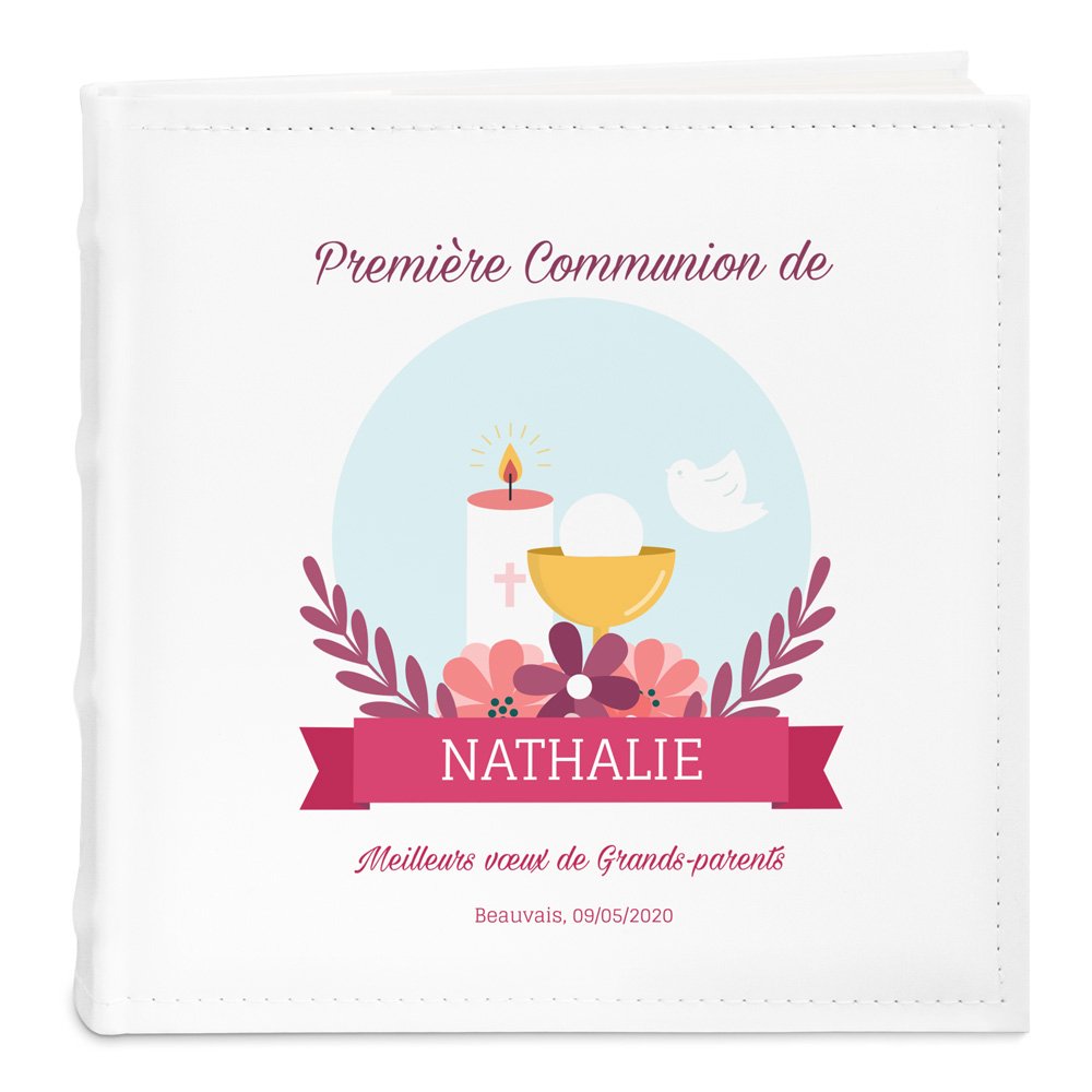 Murrano Personalized Photo Album for Granddaughter's First Communion