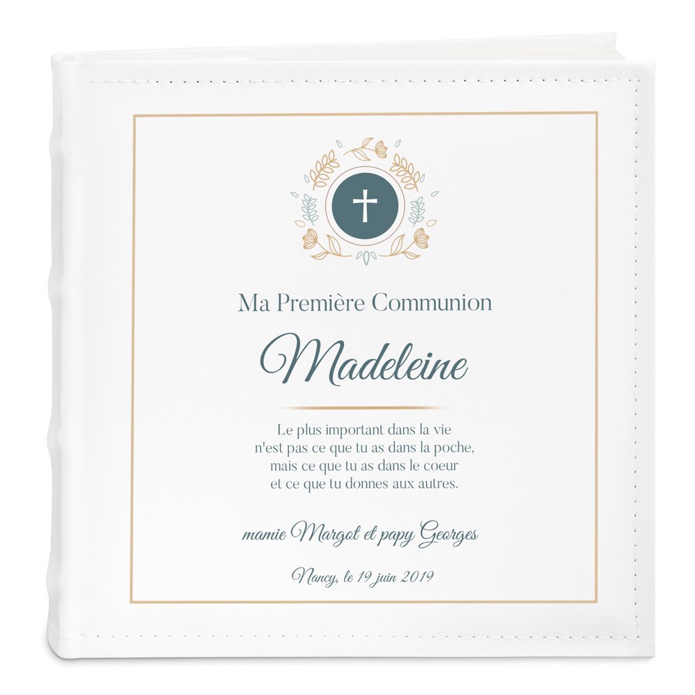 Murrano Personalized Photo Album for Granddaughter's First Communion