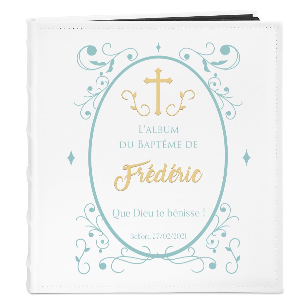 Murrano Personalized Photo Album for Boy's Baptism