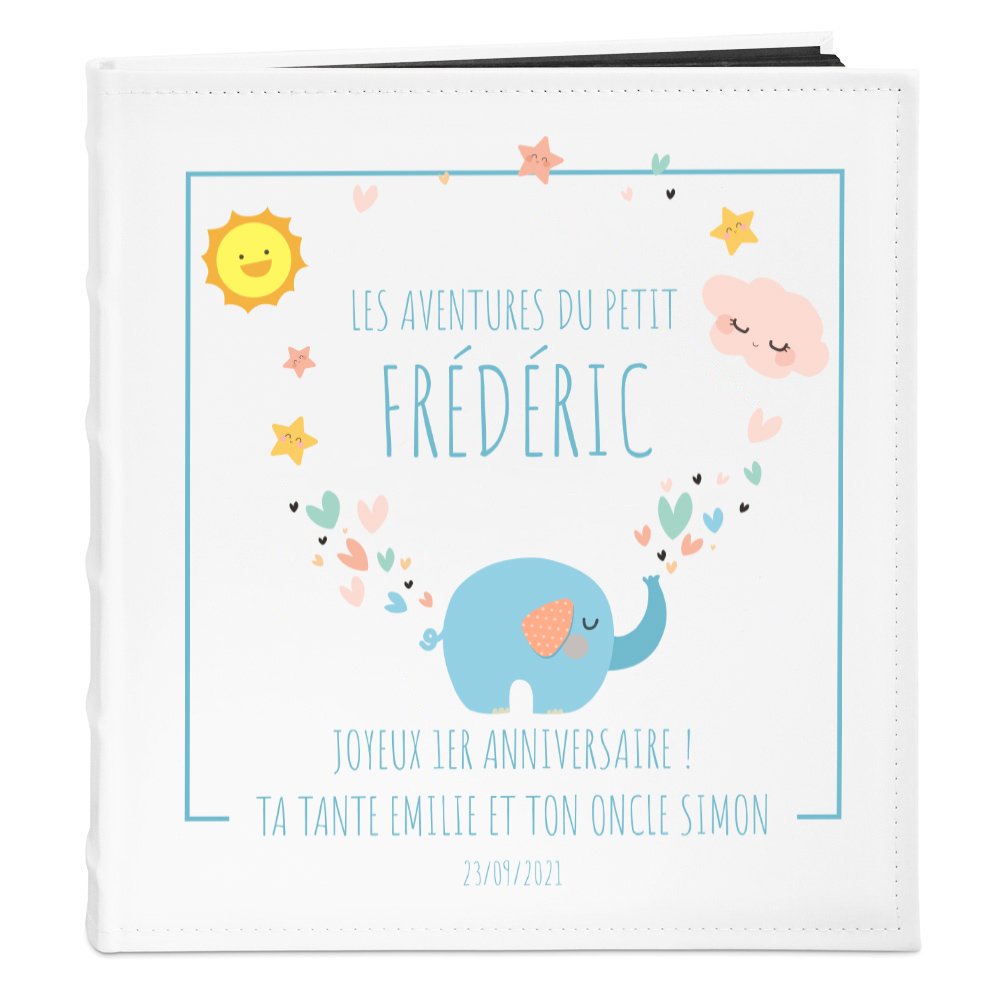 Murrano Personalized Photo Album for Boy's Anniversary