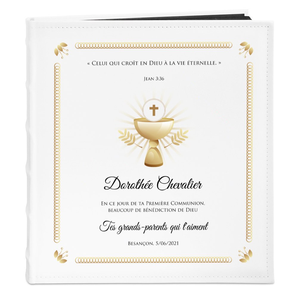 Murrano Girl's Communion Photo Album with Custom Print