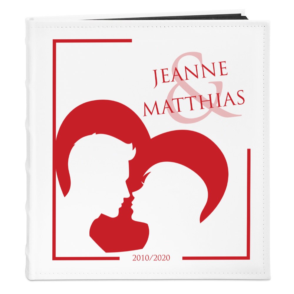 Murrano Couple Photo Album with Heart Design