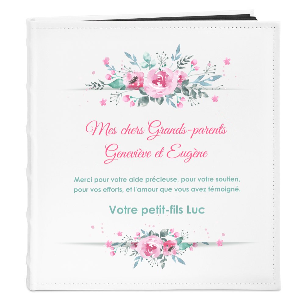 Murrano Personalized Photo Album for Grandparents - Wedding Thank You Gift