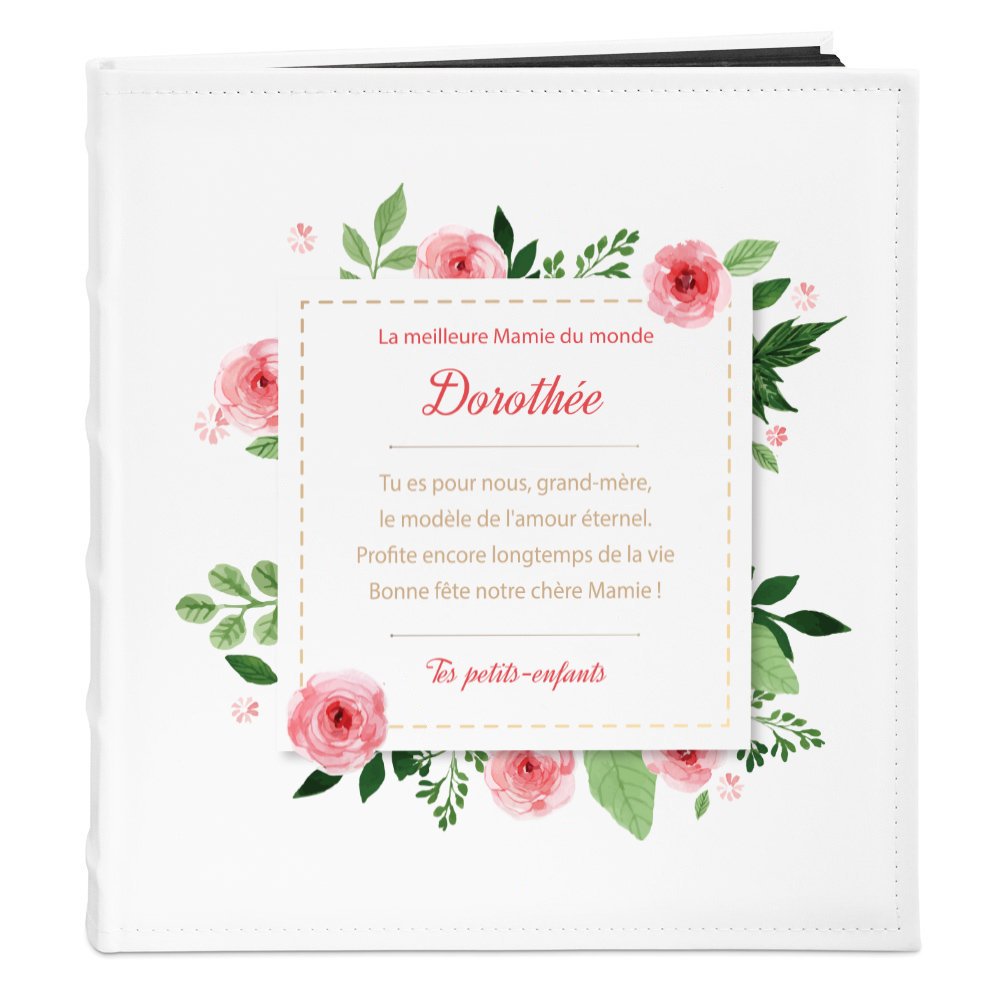 Murrano Personalized Photo Album for Grandma - Rose